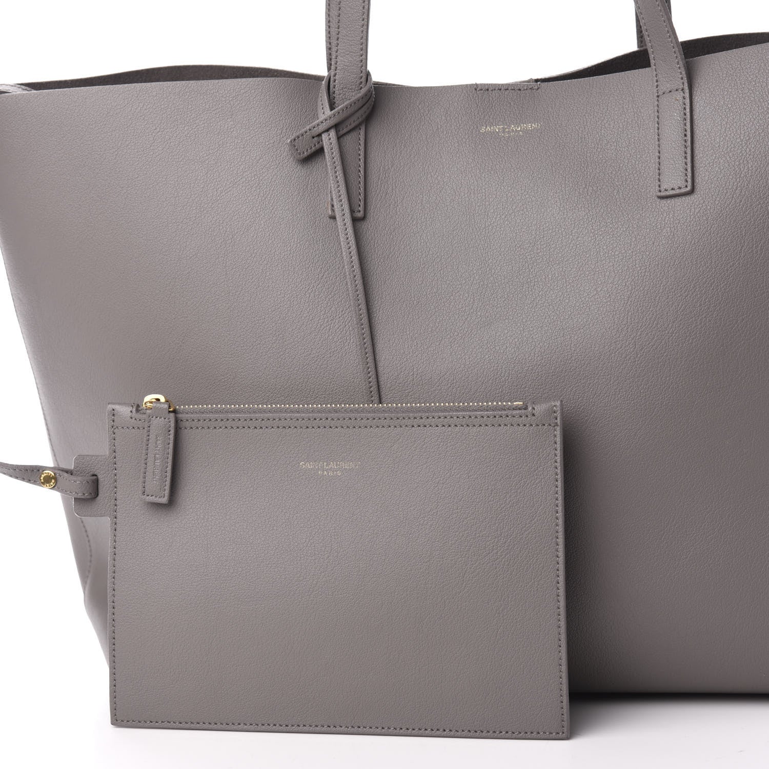 Saint Laurent Calfskin Large Shopping Tote Earth 13 of 15
