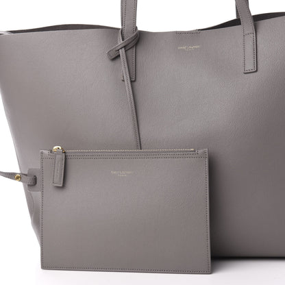 Saint Laurent Calfskin Large Shopping Tote Earth 13 of 15