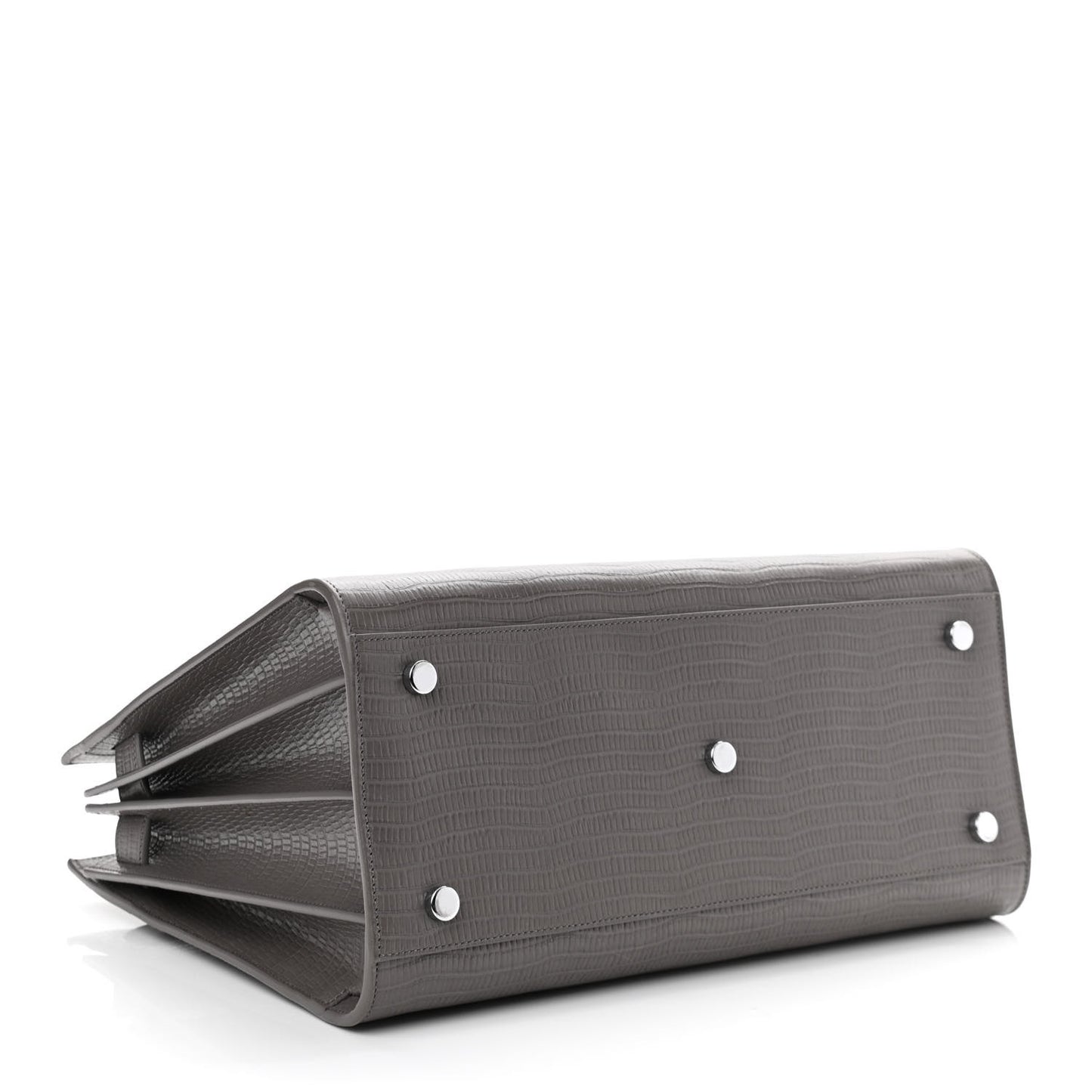 Lizard Calfskin Embossed Small Sac De Jour Fog