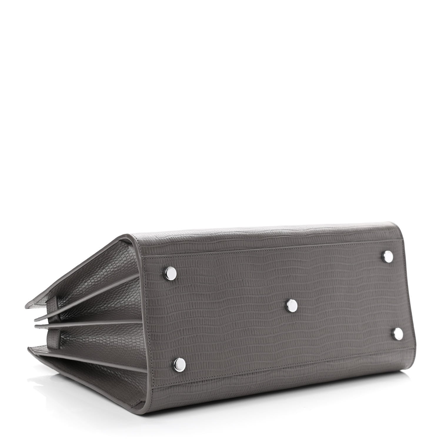 Saint Laurent Lizard Calfskin Embossed Small Sac De Jour Fog 4 of 12