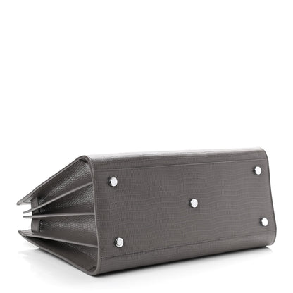 Saint Laurent Lizard Calfskin Embossed Small Sac De Jour Fog 4 of 12