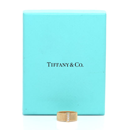 Tiffany 18K Yellow Gold Diamond Somerset Ring 48 4.5 6 of 6