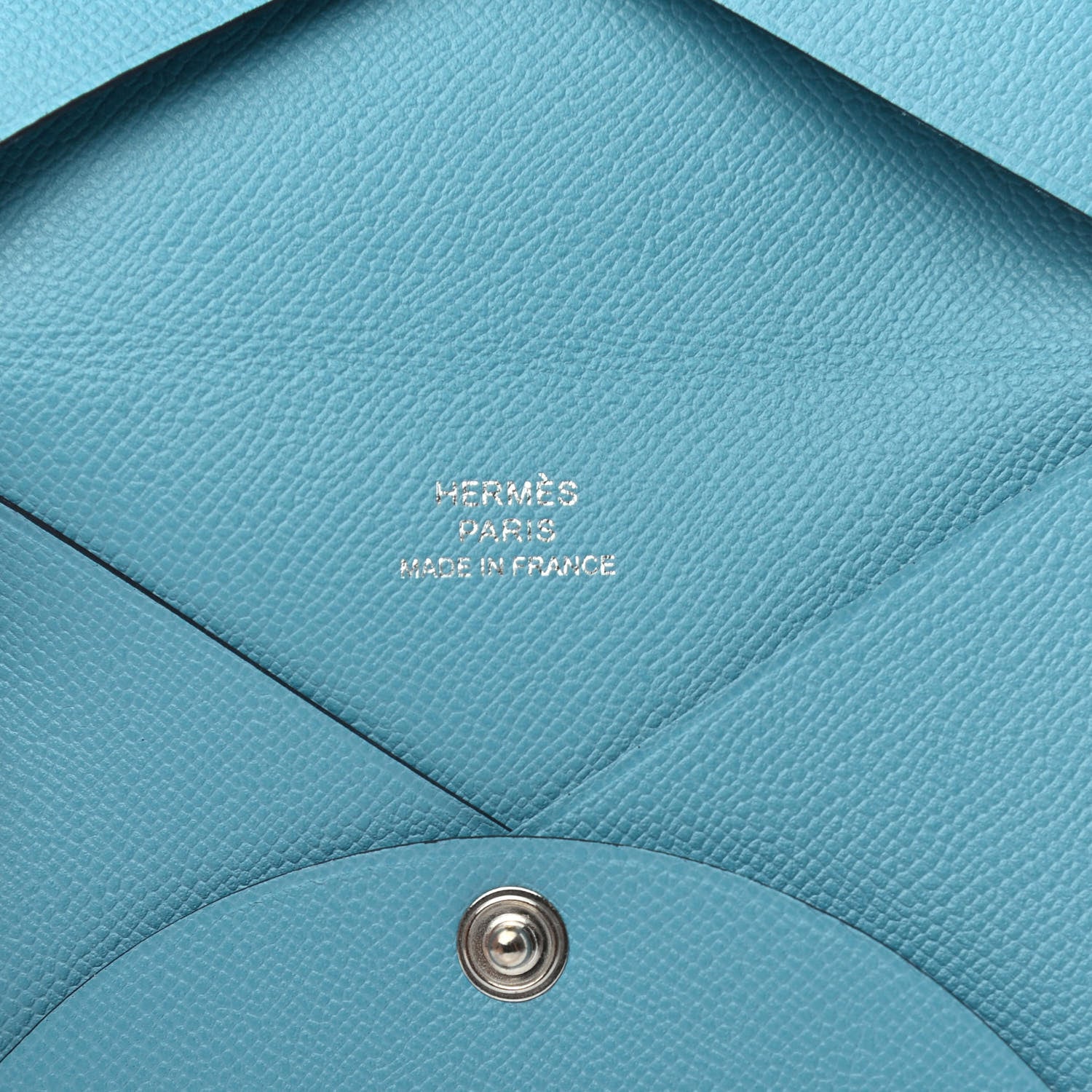 Hermes Epsom Calvi Card Case Bleu du Nord 6 of 8