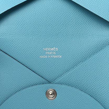 Hermes Epsom Calvi Card Case Bleu du Nord 6 of 8