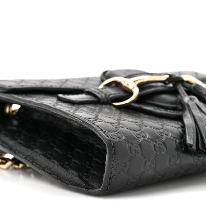 Gucci Microguccissima Mini Emily Chain Shoulder Bag Black 10 of 15