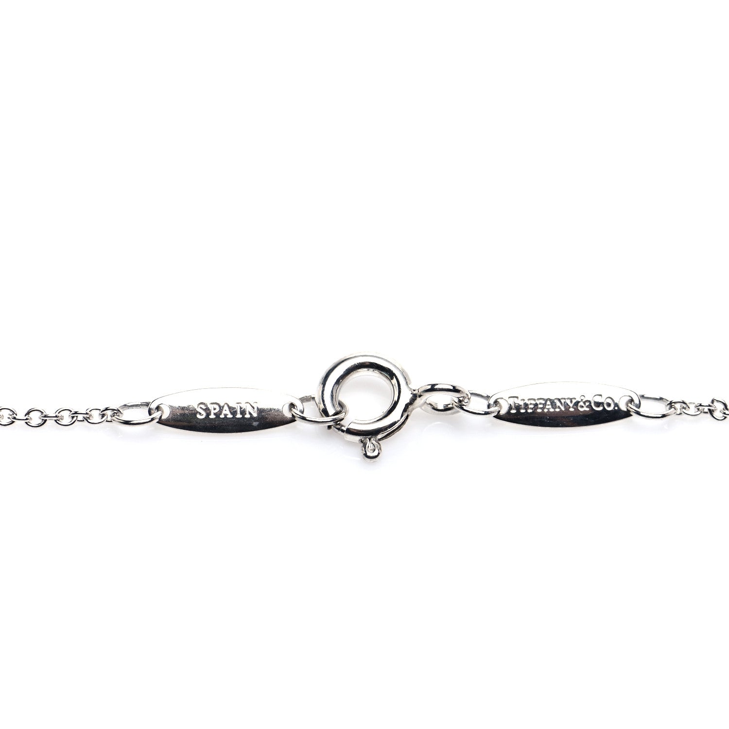 Tiffany Sterling Silver Diamond .05ct Elsa Peretti Diamonds by the Yard Pendant Necklace 5 of 6