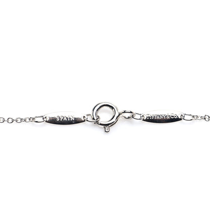 Tiffany Sterling Silver Diamond .05ct Elsa Peretti Diamonds by the Yard Pendant Necklace 5 of 6