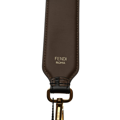 Fendi Calfskin FF 1974 Embossed Mini Strap You Maya Black 3 of 5