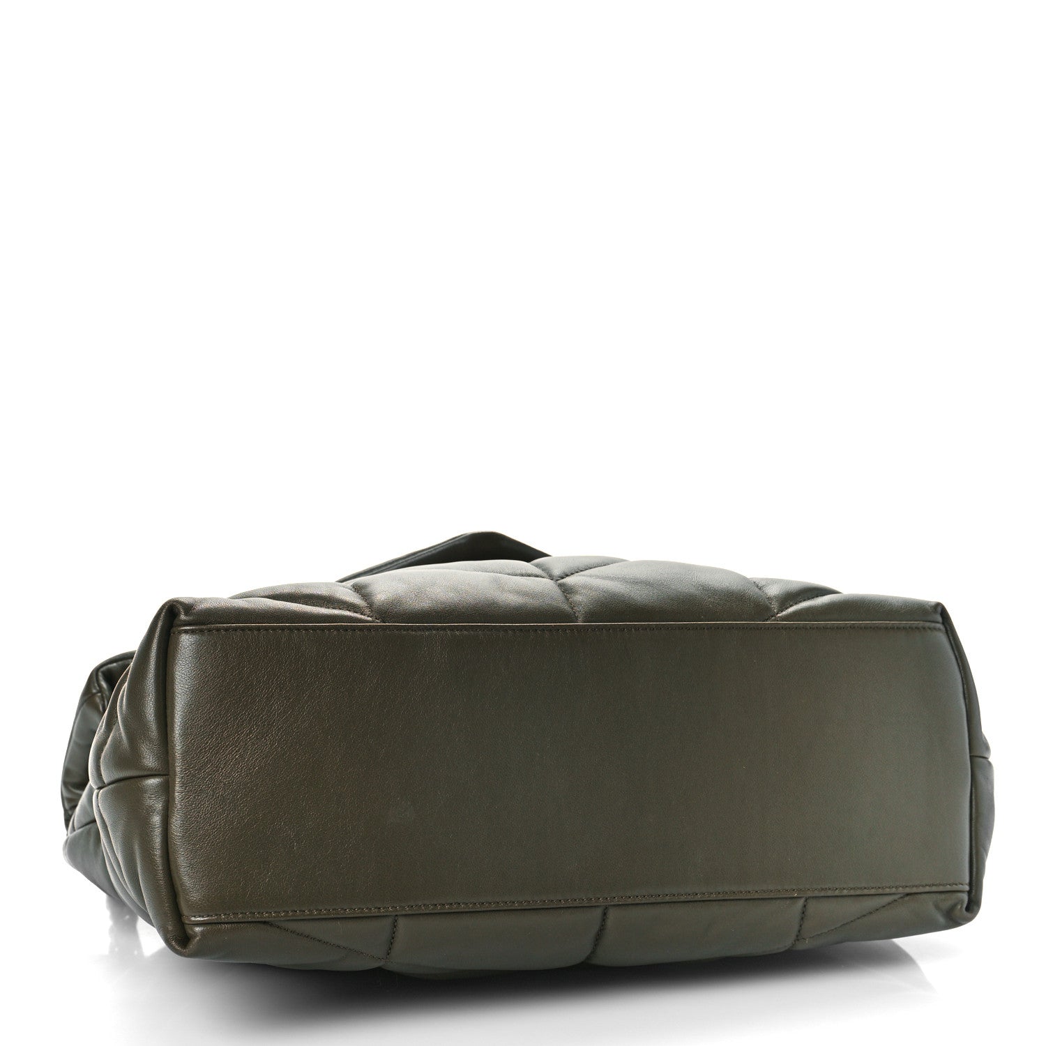 Saint Laurent Lambskin Quilted Medium Loulou Puffer Monogram Chain Satchel Seaweed 4 of 8