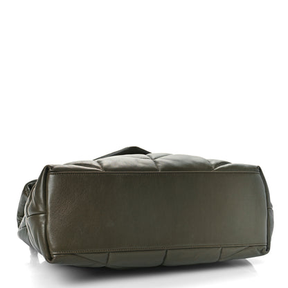 Saint Laurent Lambskin Quilted Medium Loulou Puffer Monogram Chain Satchel Seaweed 4 of 8