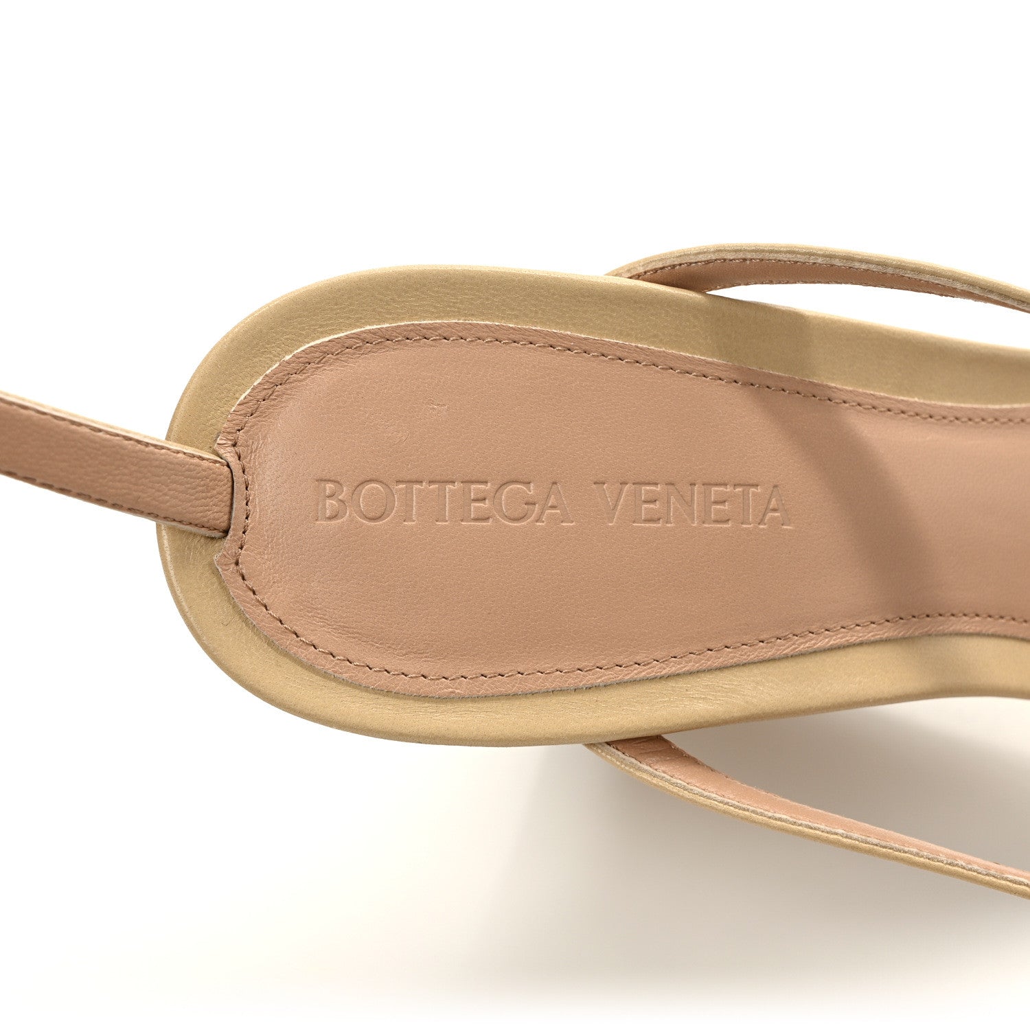 Bottega Veneta Lambskin Stretch Lounge Wedge Sandals 40 Cane Sugar 7 of 7