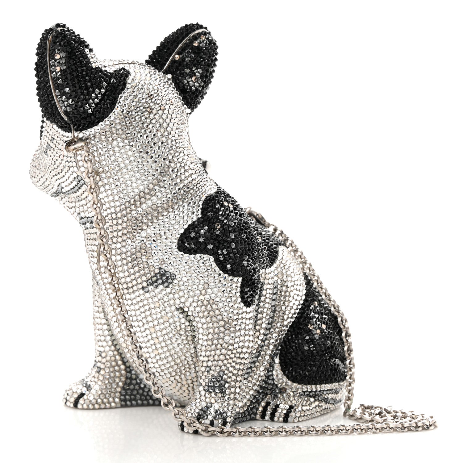 Judith Leiber Crystal French Bulldog Fred Minaudiere Clutch 3 of 14