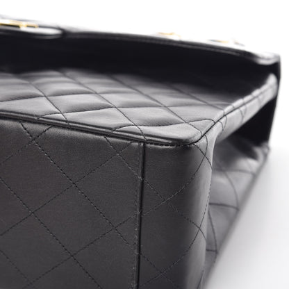 Chanel Lambskin Quilted XL Jumbo Single Flap Black 12 of 14