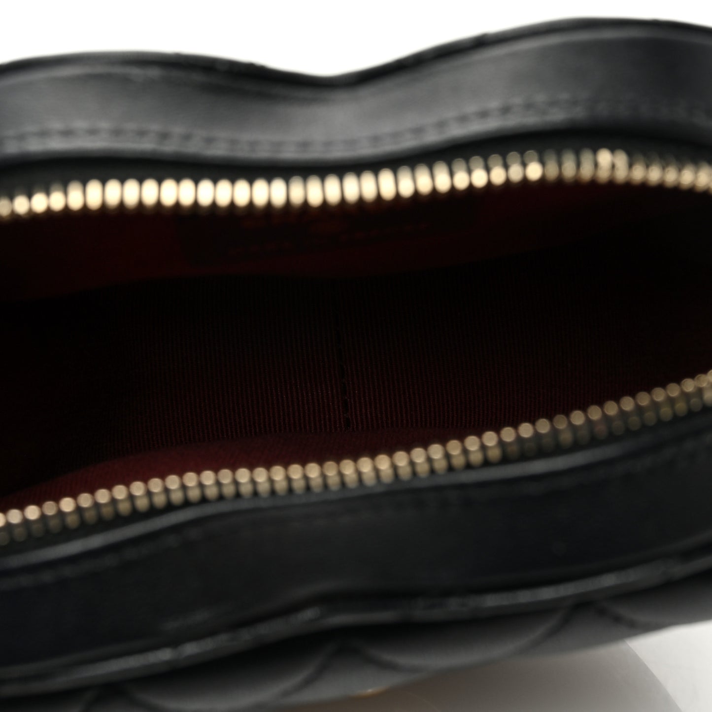 Lambskin Quilted CC In Love Heart Clutch With Chain Black