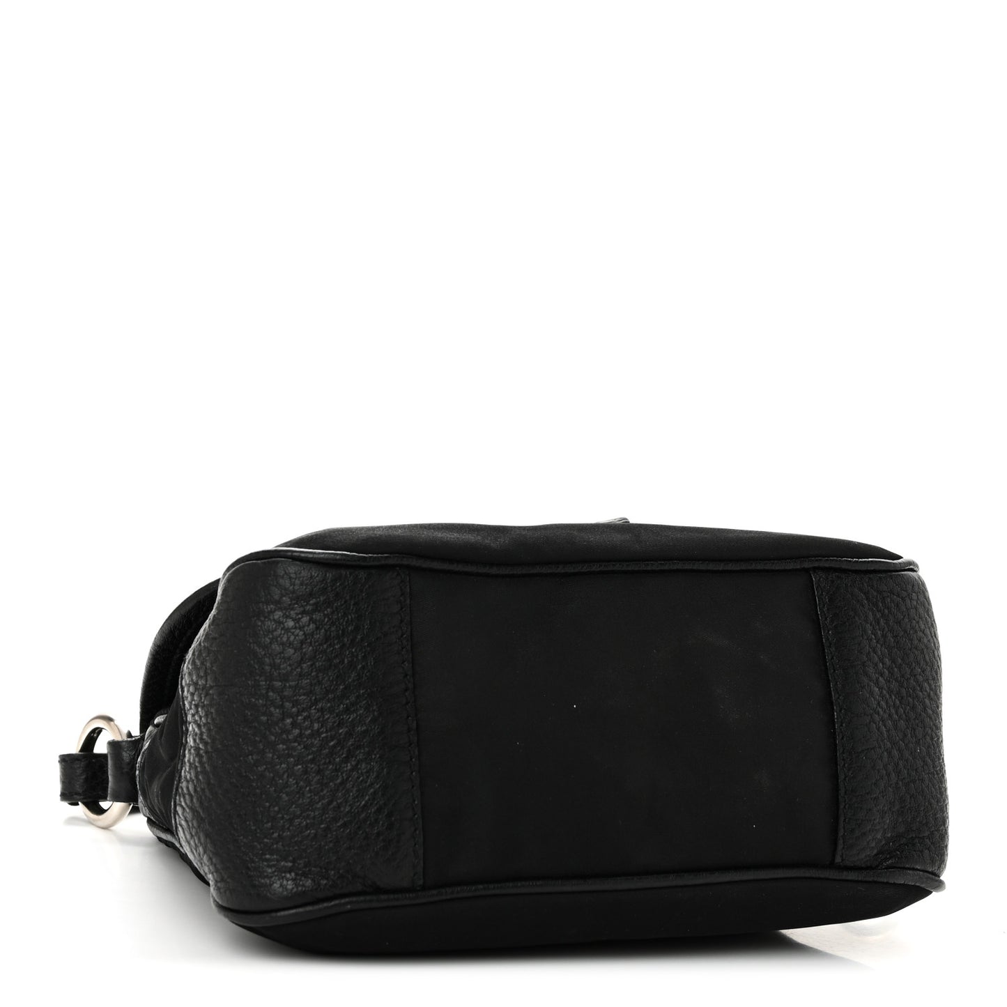 Nylon Vitello Daino Hobo Black