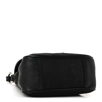 Prada Nylon Vitello Daino Hobo Black 4 of 9
