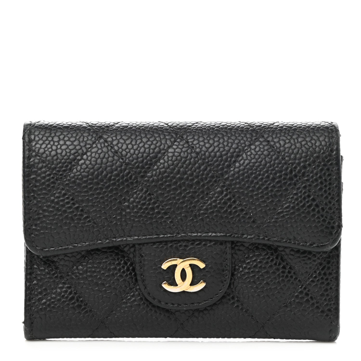 Chanel Caviar Quilted Flap Card Holder Black 1 of 9