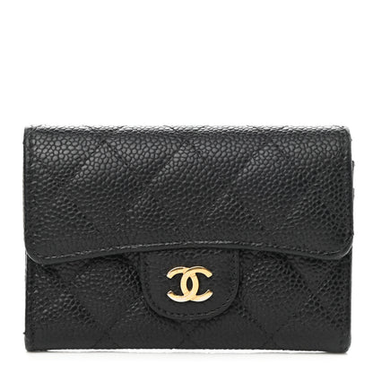 Chanel Caviar Quilted Flap Card Holder Black 1 of 9