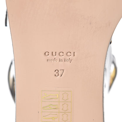 Gucci Metallic Nappa Patent Hannelore Detachable Platform Sandals 37 Gold 14 of 18