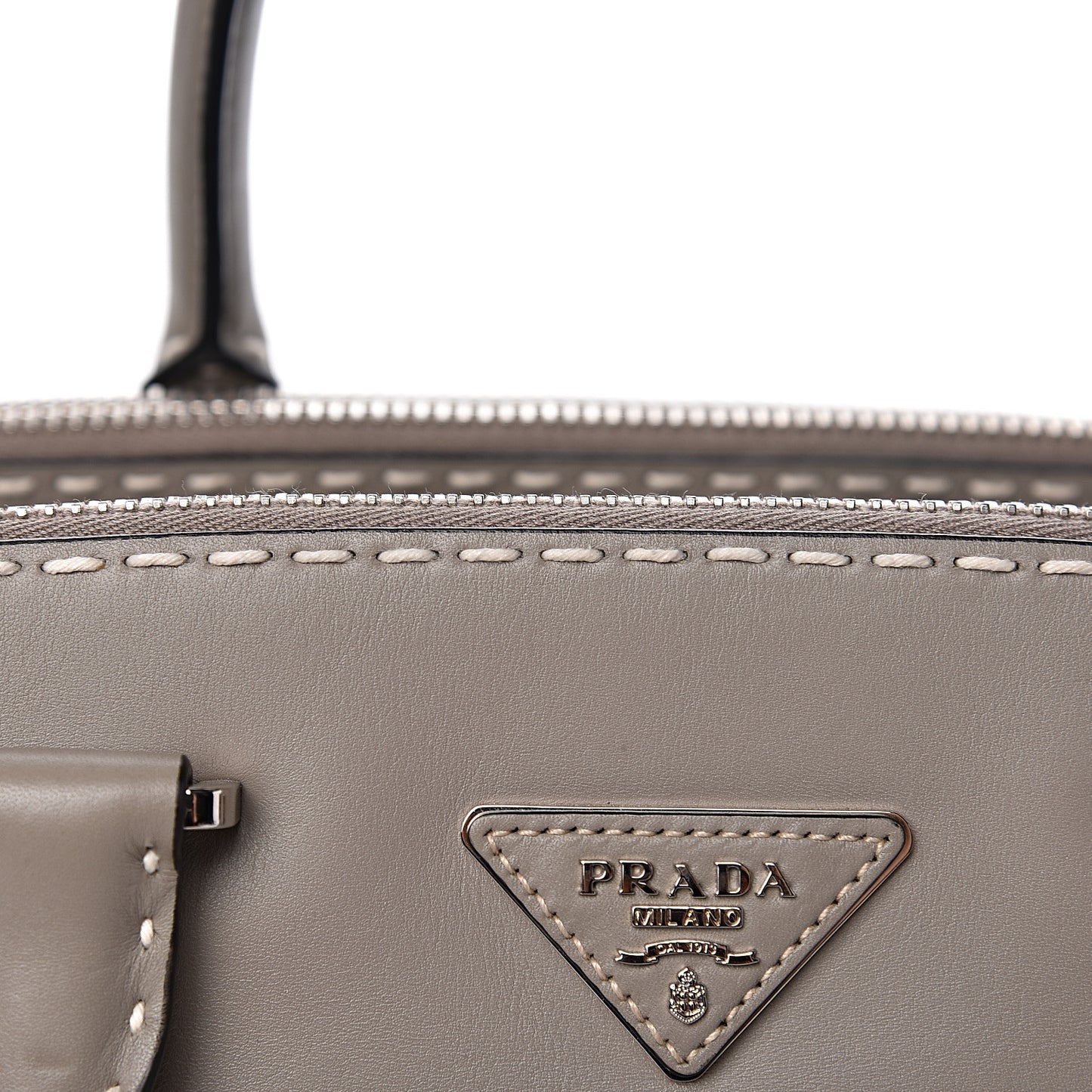 City Calf Small Hand Stitched Galleria Double Zip Tote Calce