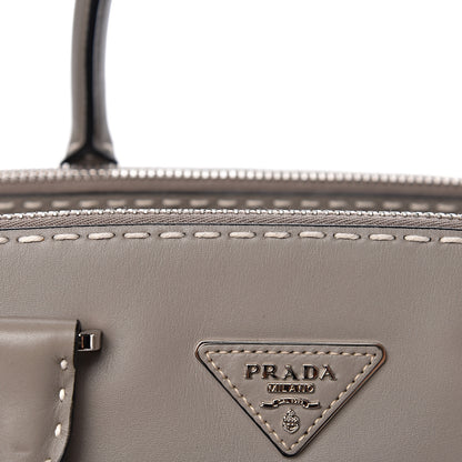 Prada City Calf Small Hand Stitched Galleria Double Zip Tote Calce 13 of 14