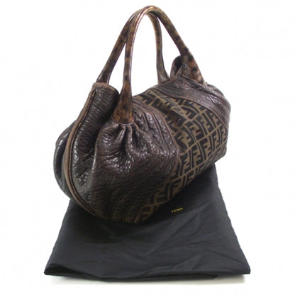 Fendi Zucca Nappa Nuvolata Vitello Tortuga Spy Tobacco Moro 3 of 11