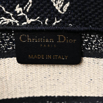 Christian Dior Canvas Embroidered Toile De Jouy Reverse Mini Book Tote With Strap Blue Multicolor 6 of 10