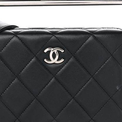 Chanel Quilted Lambskin Metal Bar Clutch Bag Black 8 of 11