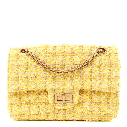Chanel Tweed Quilted 2.55 Reissue Mini Flap Yellow 1 of 11
