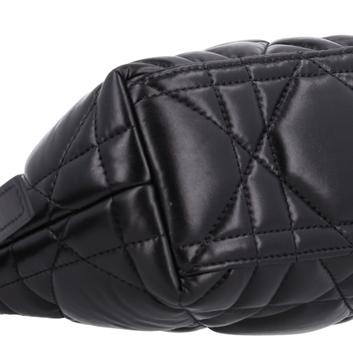 Christian Dior Calfskin Macrocannage Small Diortravel Nomad Pouch Black 8 of 9