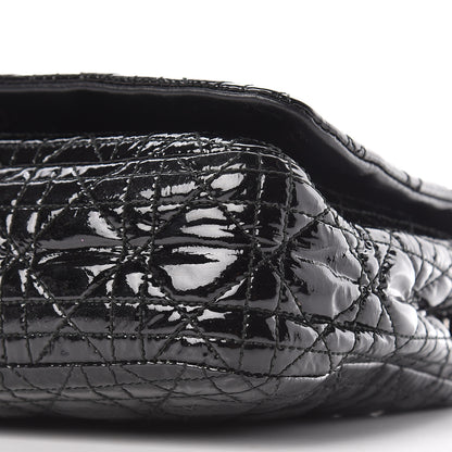 Christian Dior Patent Lambskin Cannage Rendezvous Flap Black 9 of 12