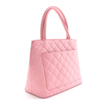 Chanel Caviar Medallion CC Tote Light Pink 3 of 10