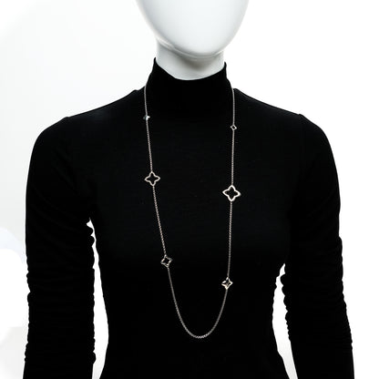 David Yurman Sterling Silver 25mm Quatrefoil Chain Necklace 2 of 4