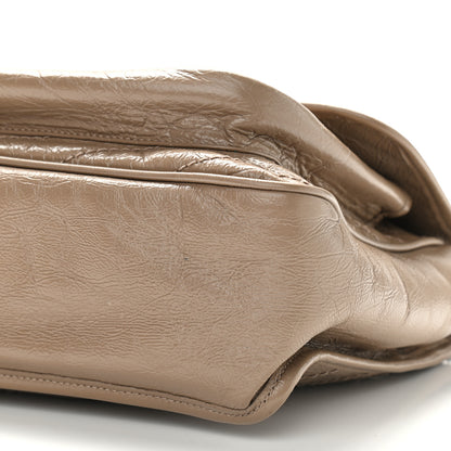 Saint Laurent Crinkled Calfskin Matelasse Monogram Medium Niki Chain Satchel Light Taupe 11 of 11
