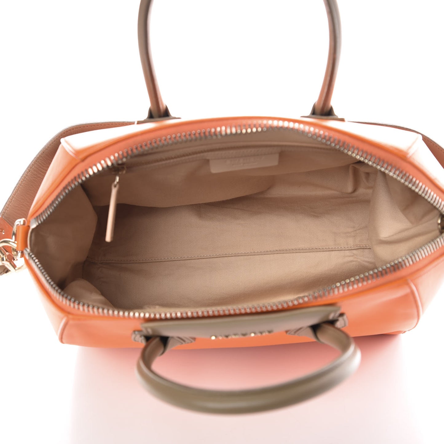 Smooth Calfskin Medium Bi-Color Antigona Orange Beige