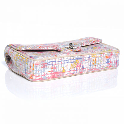Chanel Canvas Watercolor Tweed Print Clover Small Flap 4 of 8