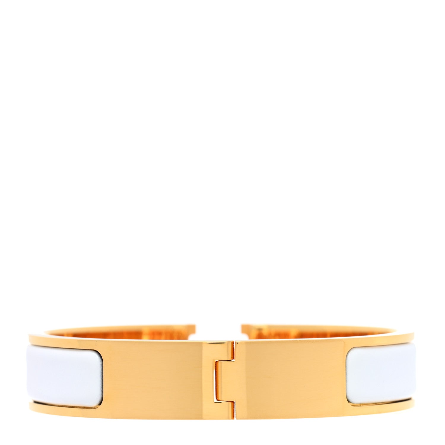 Hermes Enamel Narrow Clic Clac H Bracelet PM White 3 of 5