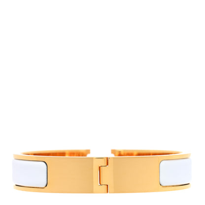 Hermes Enamel Narrow Clic Clac H Bracelet PM White 3 of 5