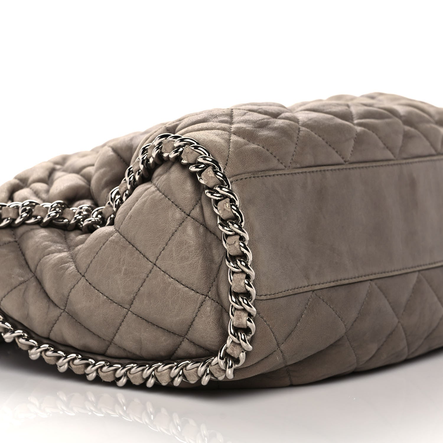 Chanel Washed Lambskin Chain Around Hobo Taupe 8 of 12