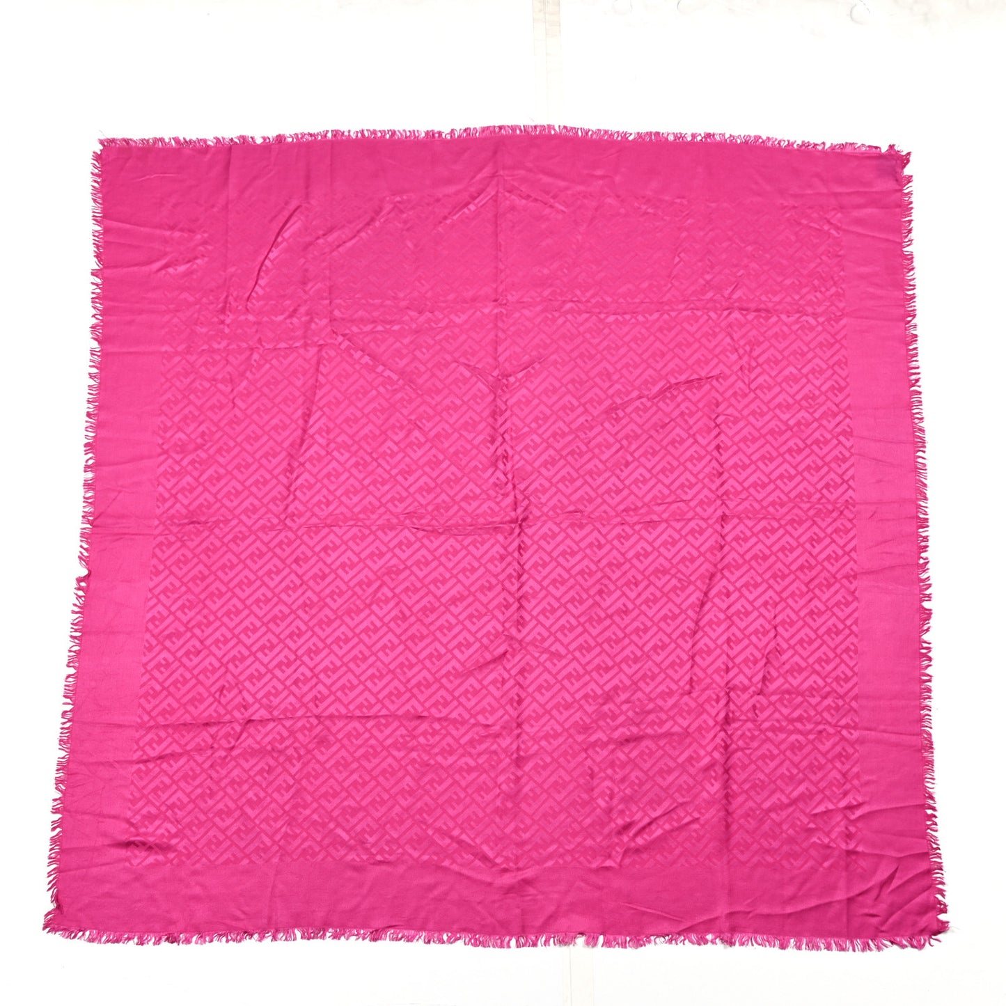 Silk Wool FF Shawl Fuchsia
