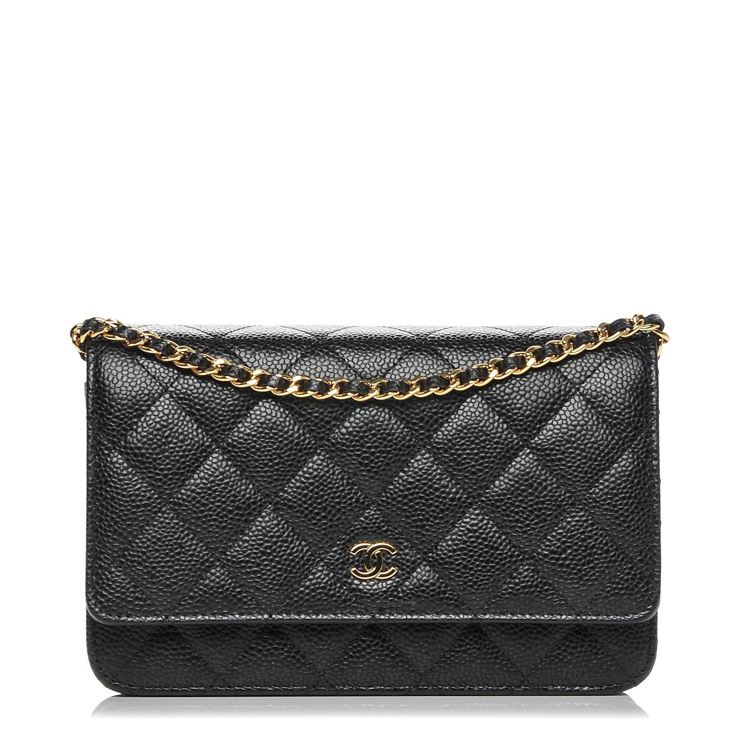 Chanel Caviar Quilted Wallet On Chain WOC Black 1 of 8