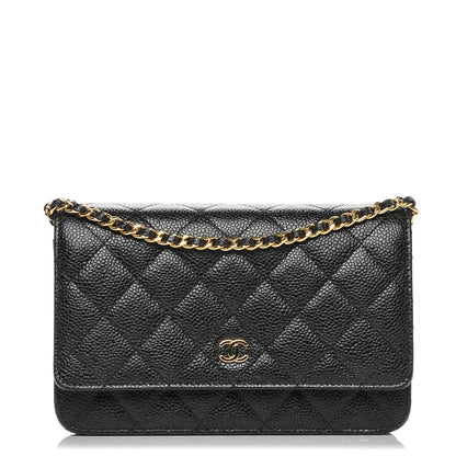 Chanel Caviar Quilted Wallet On Chain WOC Black 1 of 8