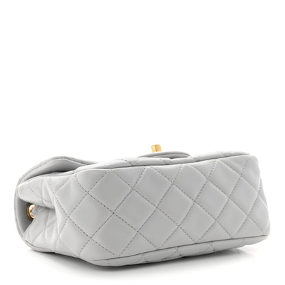 Chanel Lambskin Quilted Mini Pearl Crush Flap Light Grey 4 of 11