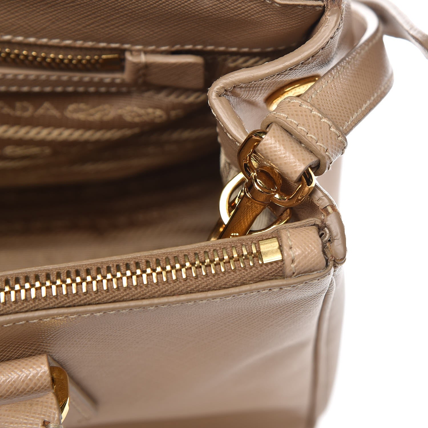 Prada Saffiano Small Galleria Double Zip Tote Sabbia 12 of 12