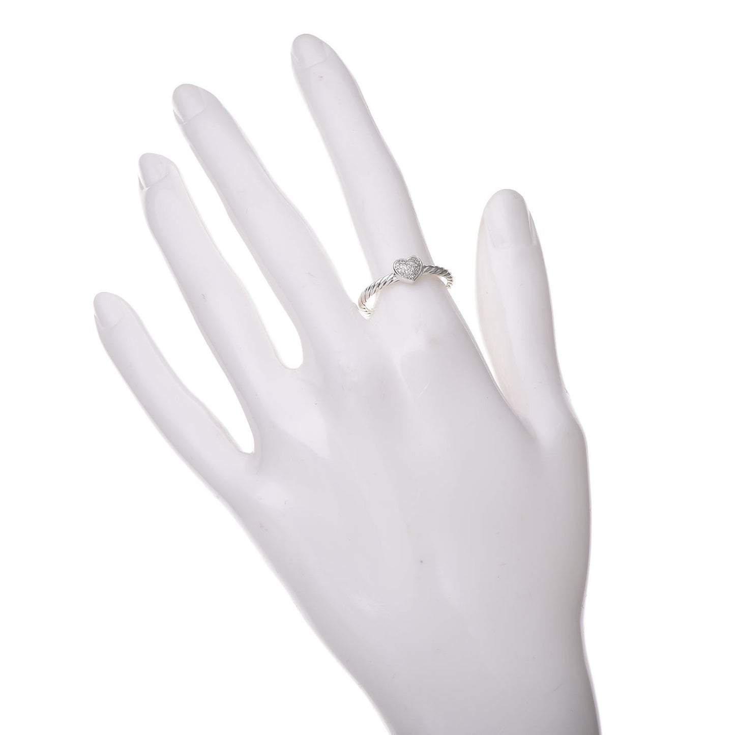 Sterling Silver Diamond Cable Classics Ring 57 8