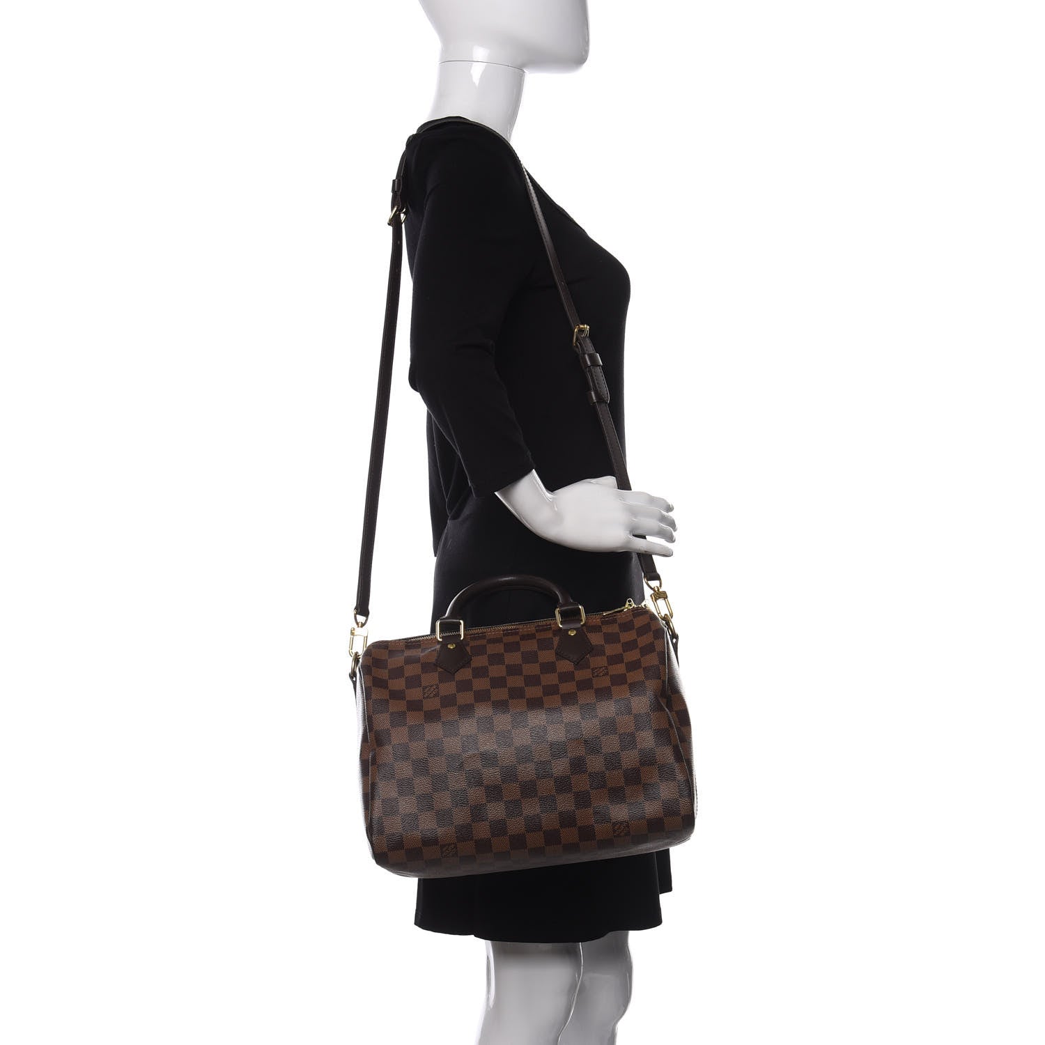 Louis Vuitton Damier Ebene Speedy Bandouliere 30 2 of 9