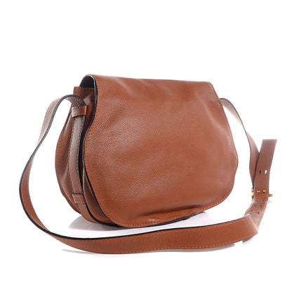 Chloe Calfskin Medium Marcie Round Crossbody Bag Tan 3 of 10
