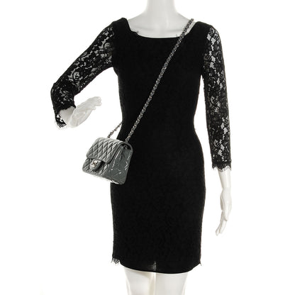 Chanel Patent Mini Square Flap Grey 2 of 8