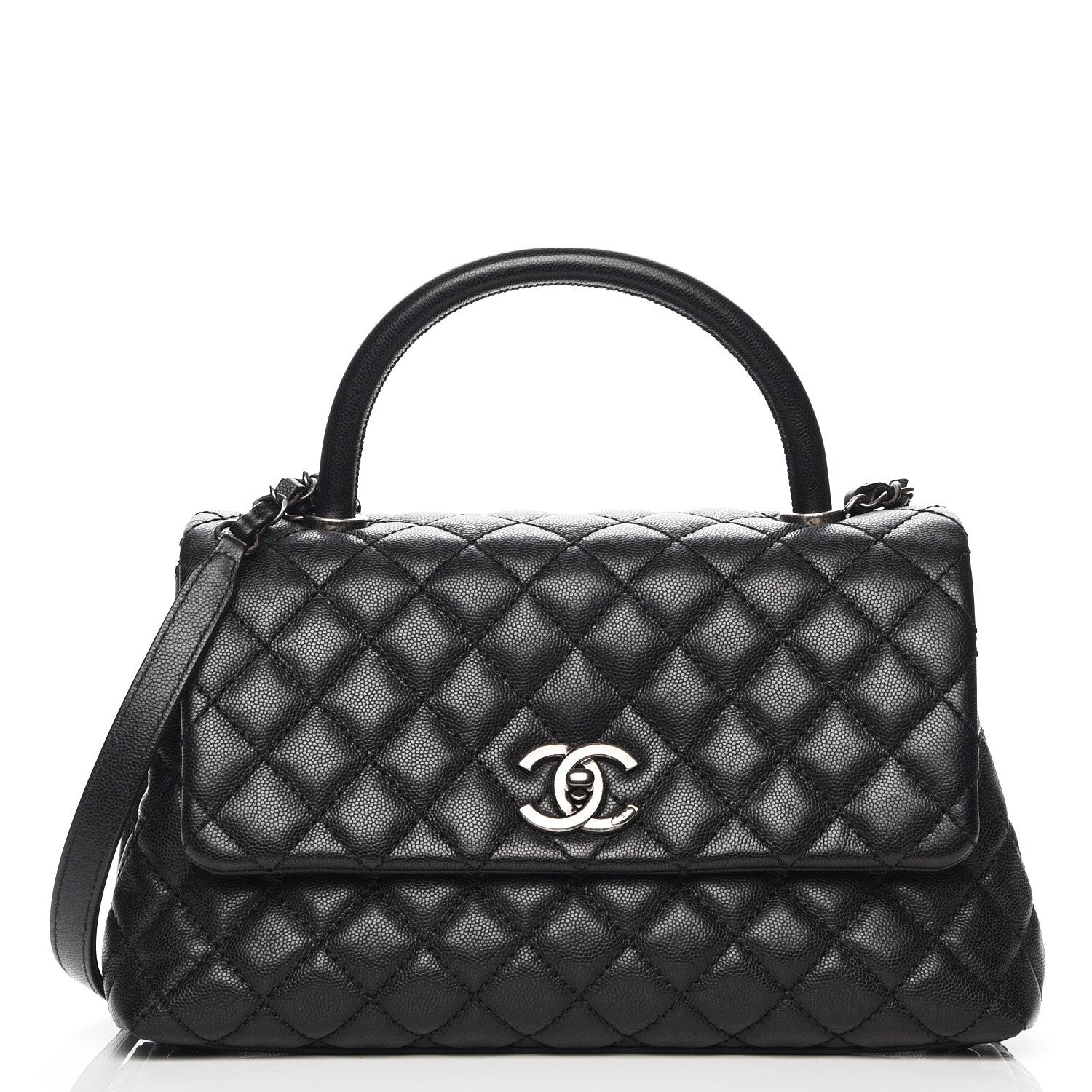 Chanel Caviar Quilted Small Coco Handle Flap Black 1 of 8