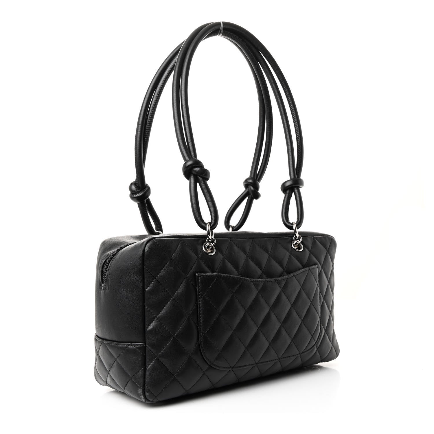 Chanel Calfskin Quilted Large Cambon Bowler Black 3 of 11
